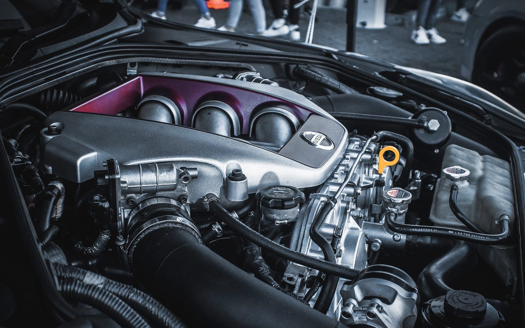 Engine bay cleaned and conservatively dressed